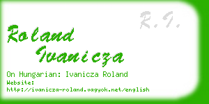 roland ivanicza business card